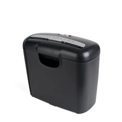 Afbeelding van Pavo Premium papierversnipperaar tot 6 vellen, streepgesneden, creditcardversnipperaar inclusief prullenbak, 10 L, zwart, 8038770