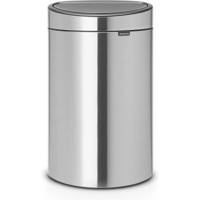 Afbeelding van Brabantia Touch Bin afvalemmer 10 + 23 liter met 2 kunststof binnenemmers Matt Steel
