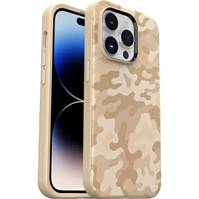 Afbeelding van OtterBox Symmetry+ Case for iPhone 14 Pro with MagSafe, Shockproof, Drop proof, Protective Thin Case, 3x Tested to Military Standard, SAND STORM CAMO