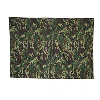 Afbeelding van Tentzeil, regendicht, draagbaar, camouflage, tent, zeil, camping, shelter voor outdoor, wandelen, jacht (2 x 2 m)