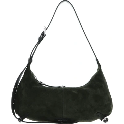 Afbeelding van COCCINELLE Leren Schoudertas Abigail Suede B Shoulder Bag Alga Donkergroen