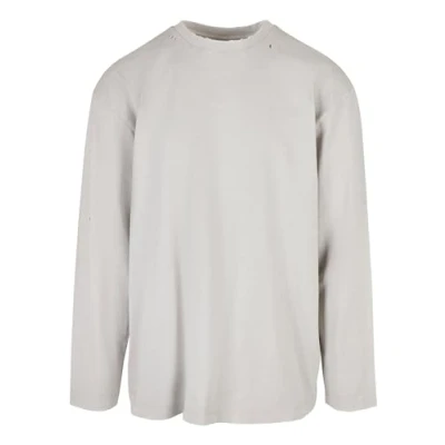 Afbeelding van Urban Classics Oversized Distressed Longsleeve Longsleeve, Heren, Maat: XL, Lightasphalt