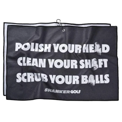 Afbeelding van Shanker Golf Grappige golfhanddoek microvezel wafelhanddoek onbeleefd golfcadeau voor mannen Perfect grap golfliefhebbers poets je hoofd, maak schacht schoon, schrob