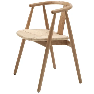 Afbeelding van Hygge Interiors Relate Eetkamerstoel Eiken/Papieren Koord