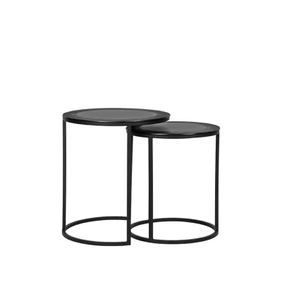 Afbeelding van LABEL51 Salontafel Set Pair Zwart Metaal 40 cm Majorr