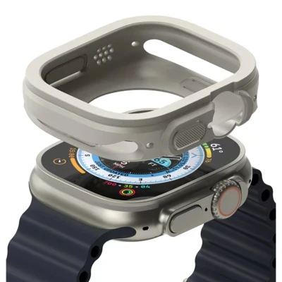 Afbeelding van Hoes: Ringke Air Sports Case Shockproof/Valbescherming Bumper Grijs Siliconen En TPU (zacht) Smart Watch Covers