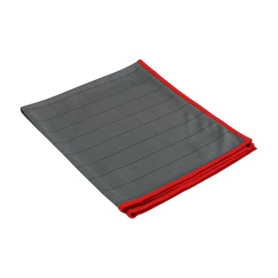Afbeelding van Microvezeldoek Carbon 40 X 50 CM 5 stuks grijs met rode rand (gerecycled)