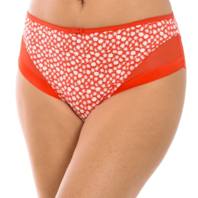 Afbeelding van DIM Generous Klassieke damesslip, 1 stuk, Rood met witte bloemen, XL