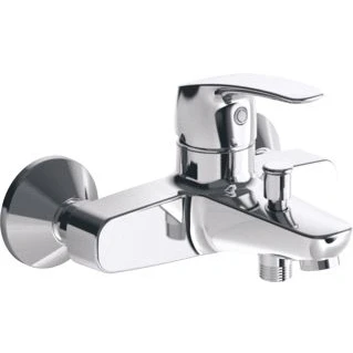 Afbeelding van Hansa pinto badkraan met omstel koppelingen hoh 15cm chroom 45112183