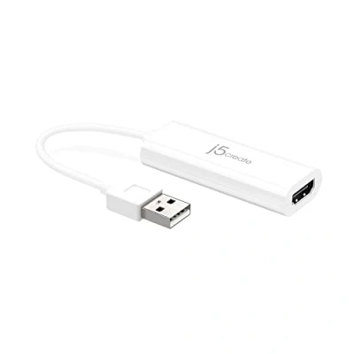 Afbeelding van j5create USB naar HDMI beeldschermadapter 1080P kabelconverteradapter voor Windows 10/8.1/8/7, XP en Mac OS (JUA195)
