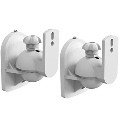 Afbeelding van myWall Luidsprekerwandhouder HB6WL, universele wandhouder voor luidsprekers, kantelbaar, zwenkbaar, houder boxen belasting tot 3,5 kg, boxhouder, plafondwandmontage, set van 2, wit