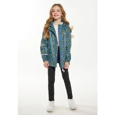 Afbeelding van SCHMUDDELWEDDA regenjas 140 / Staalblauw Limoen Leo 100% Polyester