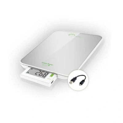 Afbeelding van LITTLE BALANCE 8183 Slide 6 USB keukenweegschaal, gehard glas, kg, Zilveren