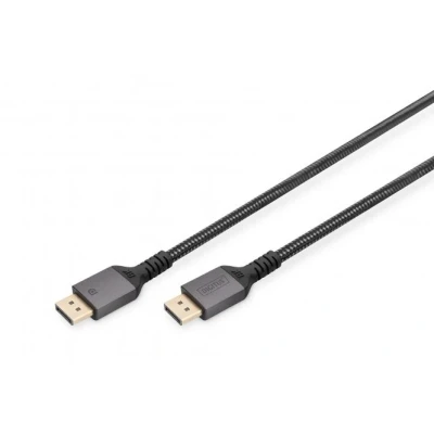 Afbeelding van Digitus DB 340201 030 S DisplayPort kabel Aansluitkabel stekker 3 m Zwart Afgeschermd (drievoudig), Flexibel, Halogeenvrij, Rond