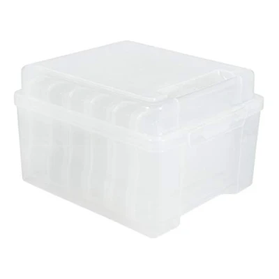 Afbeelding van Rayher 39572000 opbergdoos met 6 binnendozen, transparant, 21 x 18,5 14 cm, voor sorteren en ordenen