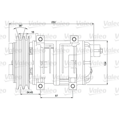 Afbeelding van Compressor, airconditioning VALEO 700868
