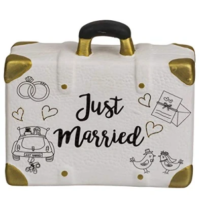Afbeelding van OOTB 719206 Spaarpot, reiskoffer, Just Married