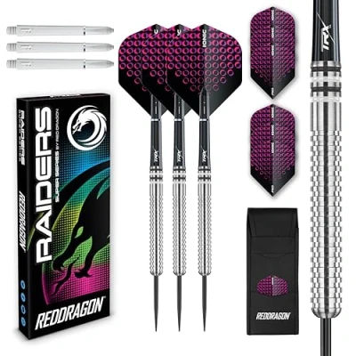 Afbeelding van RED DRAGON Raider: Steeltip Tungsten Dartpijlen Professioneel Rood 23 gram