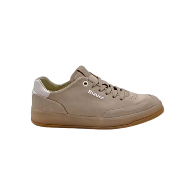 Afbeelding van Blauer Farrell Sneakers laag, Heren, Maat: 41, Beige Veloursleer