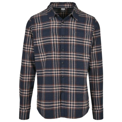 Afbeelding van Urban Classics Campus Overhemd, Heren, Maat: Medium, Darkblue rustred