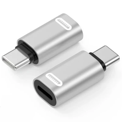 Afbeelding van MoKo Lightning Female to USB C Male Adapter 2 Pack, Converter for iPhone 15 Series, iPad Pro/Air, Fast Charging/Data Transfer, NOT Audio/OTG, Silver