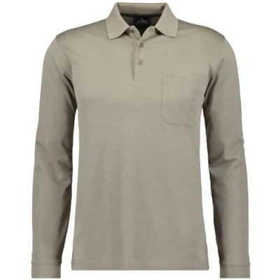Afbeelding van Ragman softknit polo voor heren, lange mouwen