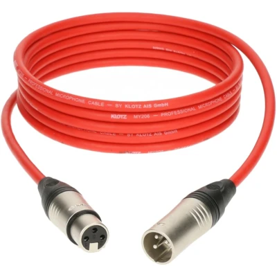 Afbeelding van Klotz M1K3FM0100 Microfoonkabel rood 1 m