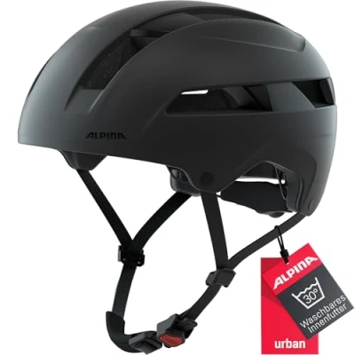 Afbeelding van ALPINA Unisex Volwassenen, SOHO Fietshelm, black matt, 51 56 cm