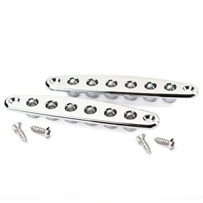 Afbeelding van Alnicov Gitaar Montage Ferrules Door Body In Plaats String Bus Metalen Plaat Onderdelen Vervanging Accessoires Voor Basgitaar, Chrome
