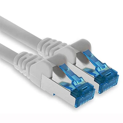 Afbeelding van 1aTTack.de patchkabel 5m Ethernet, netwerk, LAN kabel CAT6a (voor gigabit netwerken, routers, switches, modems met RJ45 ingang wit)