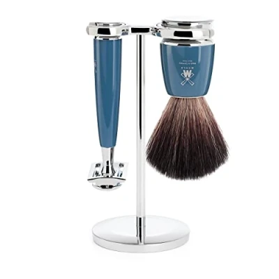Afbeelding van Muhle scheerset RYTMO S21M228SR Synthetisch Safety razor Blauw