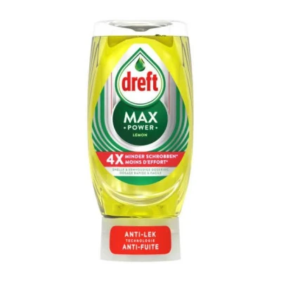 Afbeelding van 8x Dreft Afwasmiddel Max Power Lemon 370 ml
