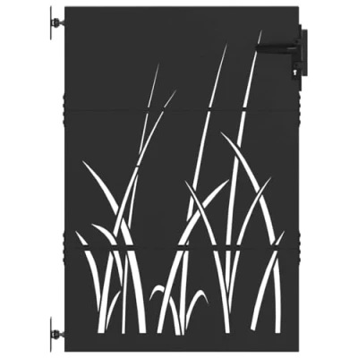 Afbeelding van vidaXL Tuinpoort met slot Zwart 105 x 150 cm Poedercoated staal