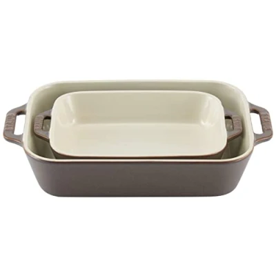 Afbeelding van Staub Ovenschaal set 2 stuk grijs