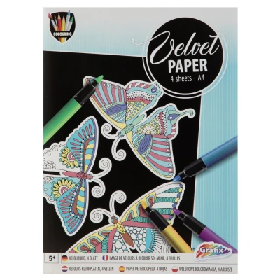 Afbeelding van Schilderen op velvet 4 sheets assorti