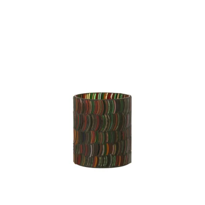 Afbeelding van Jonckheere Collectie Windlicht curve mozaiek glas mix medium