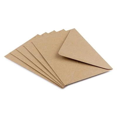 Afbeelding van DJP C6 Kraft Fleck Enveloppen Natuurlijk Bruin 114mm x 162mm Pack van 100