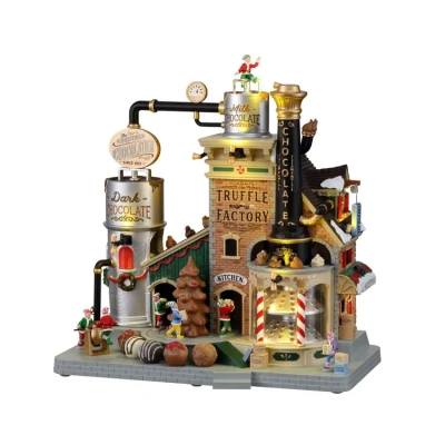 Afbeelding van Lemax &#039;The Christmas Chocolatier Truffle Factory&#039; Verlichte Attractie met animatie, muziek Inclusief adapter