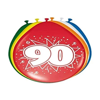 Afbeelding van Ballon 90 jaar 8 stuks