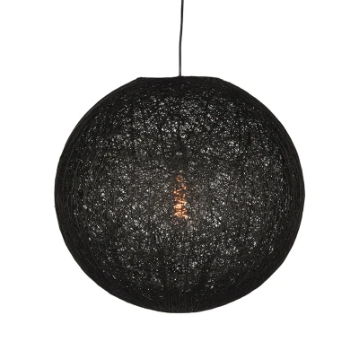 Afbeelding van LABEL51 Hanglamp Twist Zwart Vlas 55 cm
