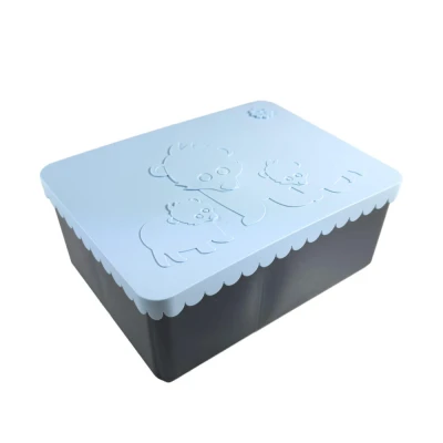 Afbeelding van Blafre Lunchtrommel L Beren Licht Blauw Navy