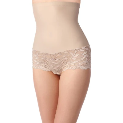 Afbeelding van Bellivalini Dames Slip Onderbroek Figuurvormende Shapewear Polyamide High Waist BLV BLV50 104 SL n Beige M