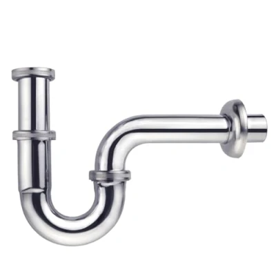 Afbeelding van Cornat Buis geurafsluiter voor wastafels 1 1/4 inch x 32 mm metaal verchroomd onderhoudsvriendelijk en corrosiebestendig/buissifon wastafel/afvoerverbinding / T317502