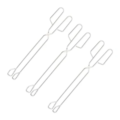 Afbeelding van Relaxdays barbecuetang rvs 38 cm set van 3 lange vlees tangen serveertang zilver