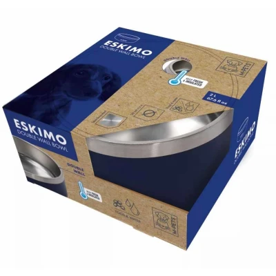 Afbeelding van M Pets Dubbelwandige Drink of Voerbak Eskimo Blauw