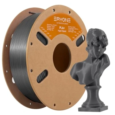 Afbeelding van ERYONE High Speed Filament PLA+ 1.75mm +/ 0.03mm, 3D Printing PLA Pro Fit Most FDM Printer, 1kg (2.2LBS) / Spool, Grey