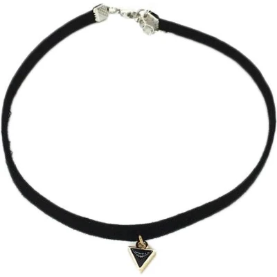 Afbeelding van Korte choker ketting 30 cm + 5 verstelbaar met driehoek goudkleur