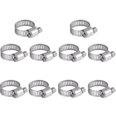 Afbeelding van 10 Stks Slang Clips 13 19mm Jubilee Verstelbare 304 Rvs Slangklemmen Worm Drive Pijpen