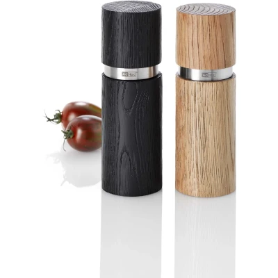 Afbeelding van Peper en zoutmolen AdHoc Texture Hout (2 delig)