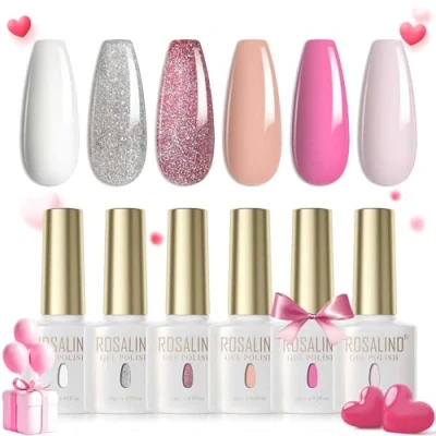 Afbeelding van ROSALIND UV Nagellak Set 6 kleuren Gelnagellak 24